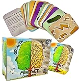 Thought-Spot Growth/Fixed Mindset Card Game: Cultivates Coping & Social Skills; Develops Resilience; Reduces Meltdowns/Stress; Affirmation Cards; Autism-Friendly; Mindfulness; CBT; 108 Cards, Ages 8+