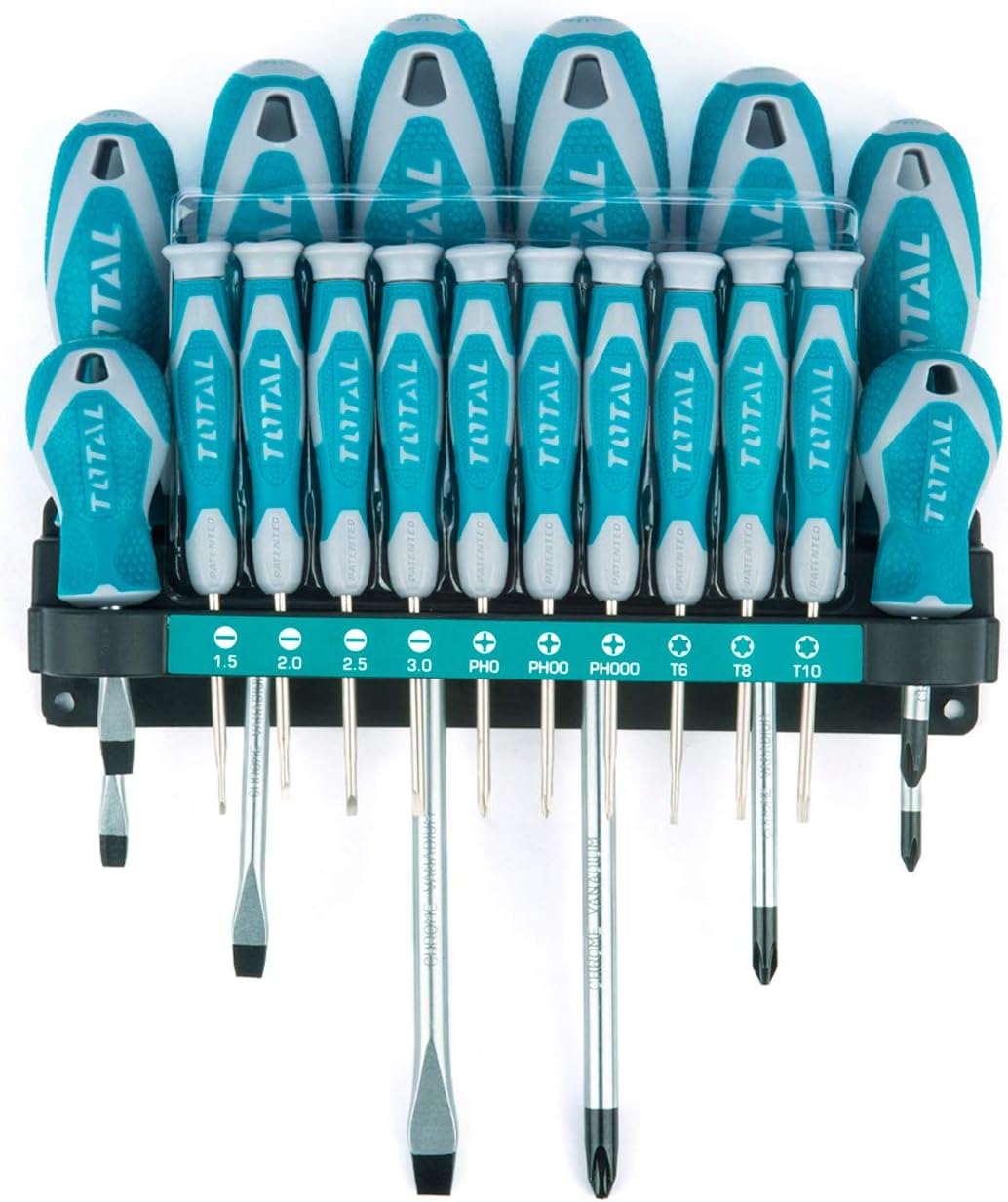 Total Tools 18pc Precision Magnetic Screwdriver Set with Soft Grip