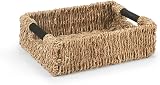woodluv Storage Baskets Weaved Seagrass with Wooden Handles 27.5x20x8 cm