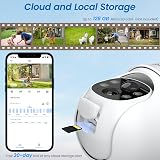 Cinnado Solar Security Camera Outdoor Wireless 2K PIR Color Night Vision view 7