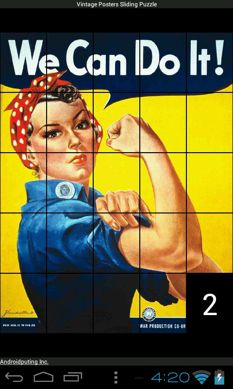 Vintage Advertisment Posters Sliding Puzzle