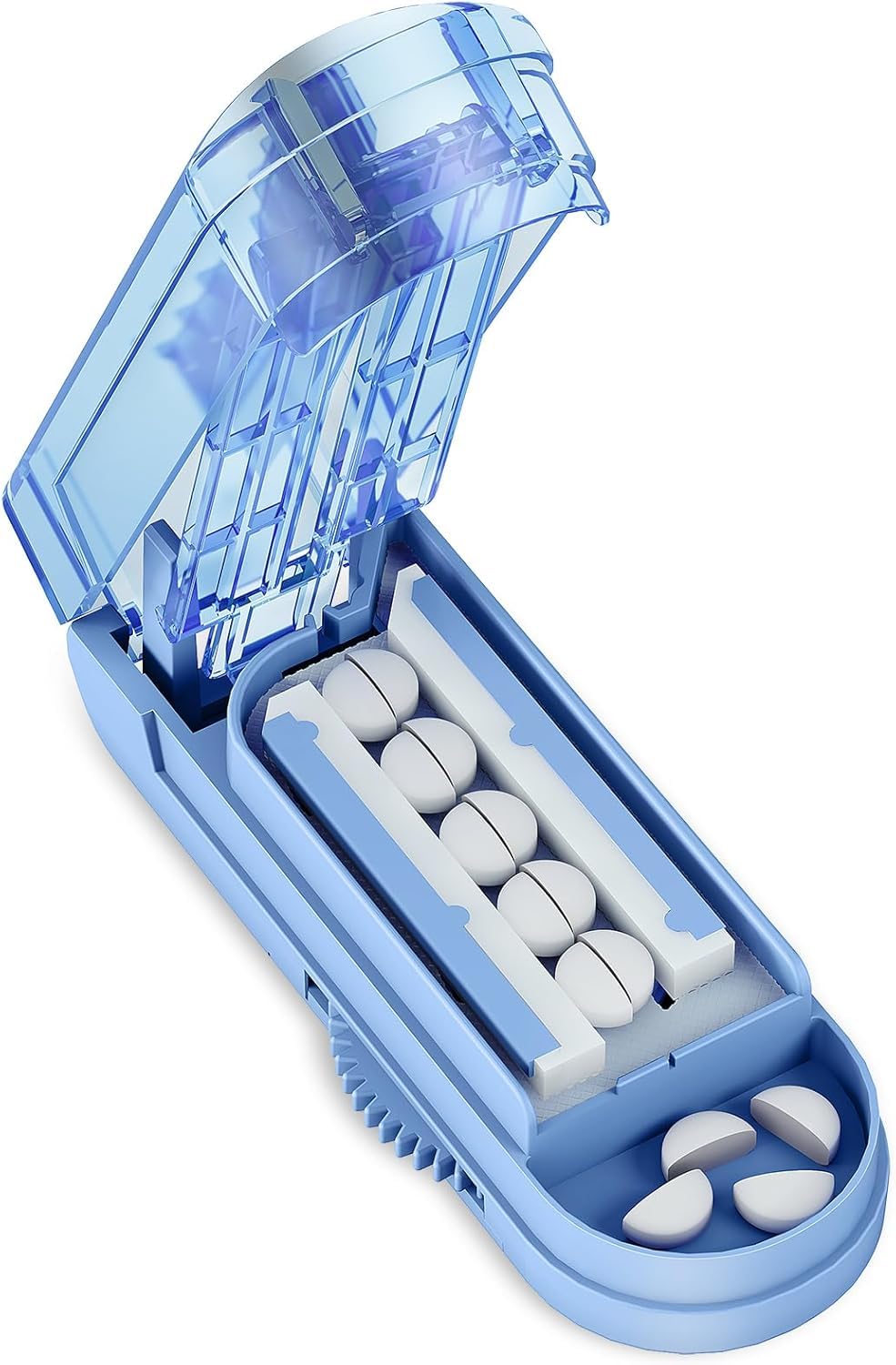 Photo 1 of DEPAD Pill Cutter Splitter for Cutting Multiple Pills, Adjustable Pill Cutter Splitter for Small and Tiny Pills with Accurate Alignment, for Small or Large Tablets with Sharp Safe Blade