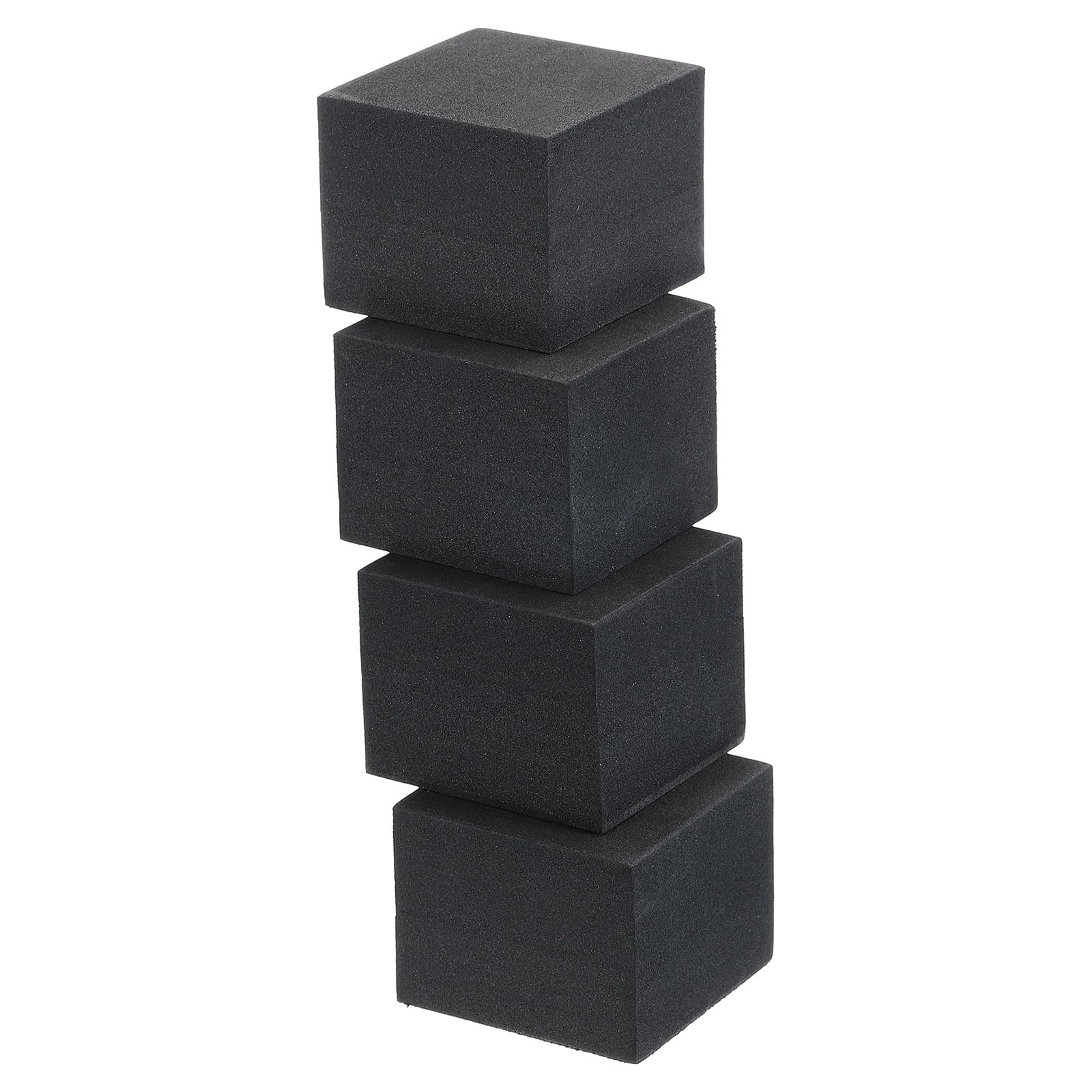 PATIKIL EVA Anti-Vibration Pads, 4 Pcs Shock Absorbing Washer Pads 2" x 2" x 1.6" for HVAC, Air Conditioner, Air Compressor, Condenser, Dryer, Black