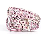 MINGSUN Rhinestone Belt - Shining Diamond Studded Belt for Men & Women - Cowgirl Cowboy Punk Y2K Style
