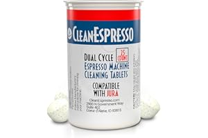 CleanEspresso - 25 Cleaning Tablets Designed For Jura Coffee Machines - 3.5g Dual Cycle Espresso Machine Cleaning Tablets for Jura Espresso Machines - Coffee Maker Cleaner