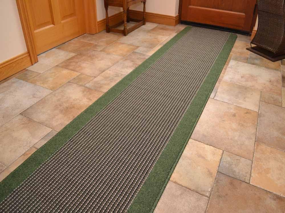 New Green Multipurpose Machine Washable Heavy Duty Rug With a Rubber
