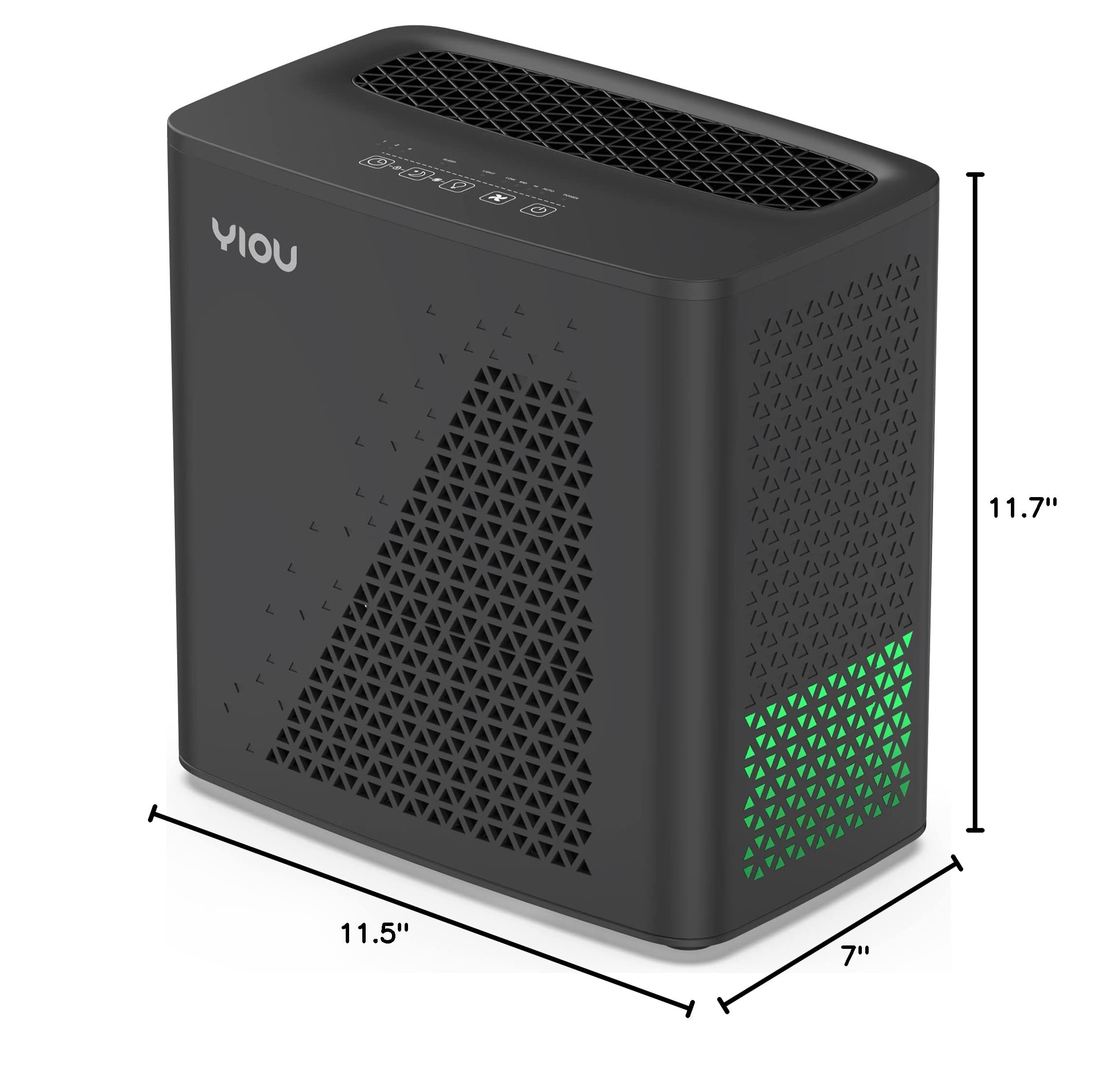 YIOU Air Purifier for Bedroom Home, Large Room Up to 547 Ft², H13 True HEPA Filter for Pets Hair, Wildfires, Smoke, Dander, Pollen, Quiet 20dB Air Cleaner for Office Living Room Kitchen Dorm