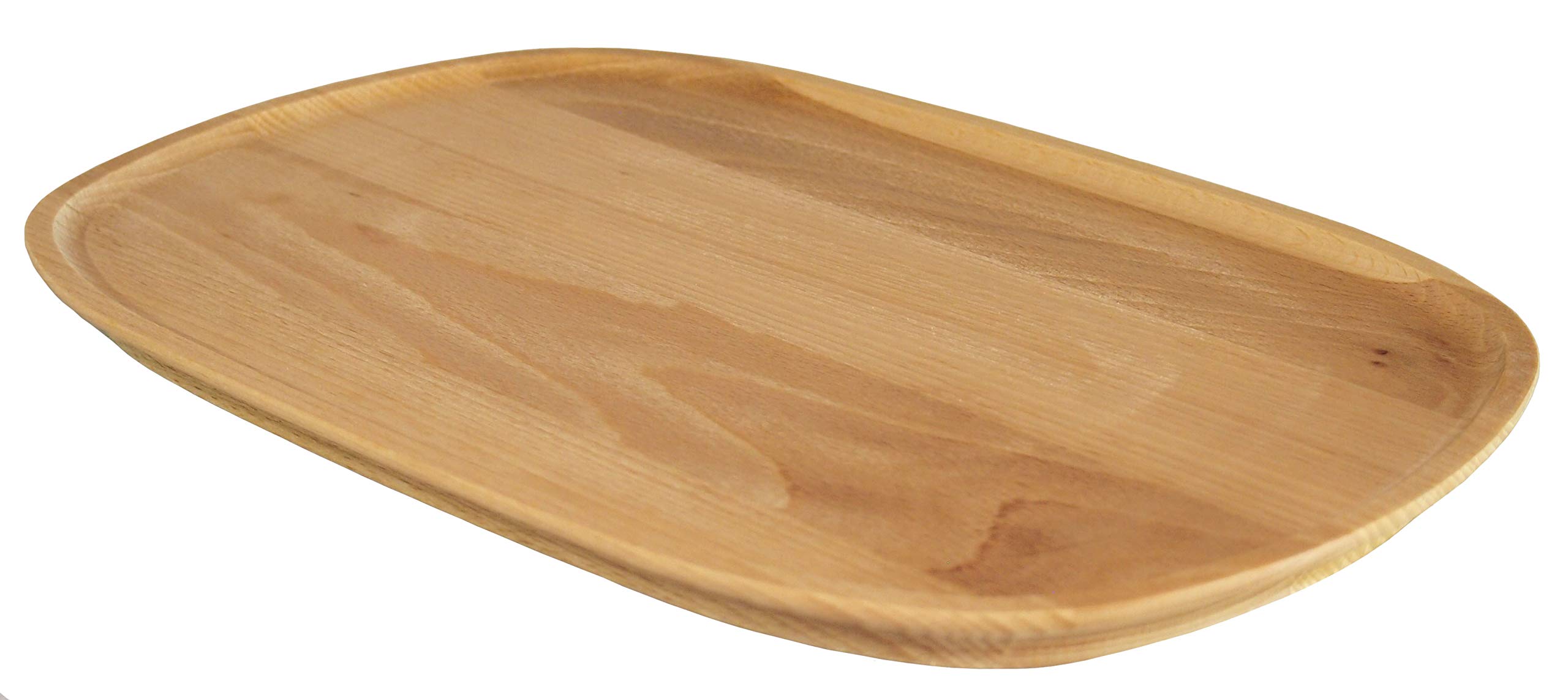 EFO Wooden Plate 31x20 cm | Wood Serving Platter Made of Natural Beech Wood | Wooden Tray Ideal for Serving Cheese, Fruit, and Snacks at Parties or BBQs | Snack Platter Versatile and Decorative