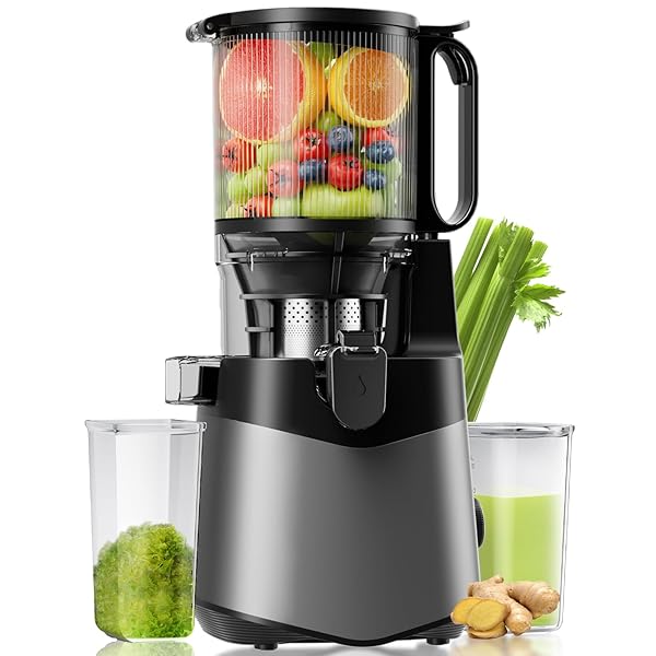 COLD PRESS JUICER, 5.3″ WIDE FEED CHUTE JUICE...
