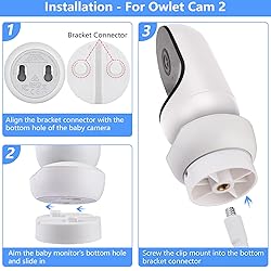 Flexible Clip Mount Compatible with Owlet, Motorola