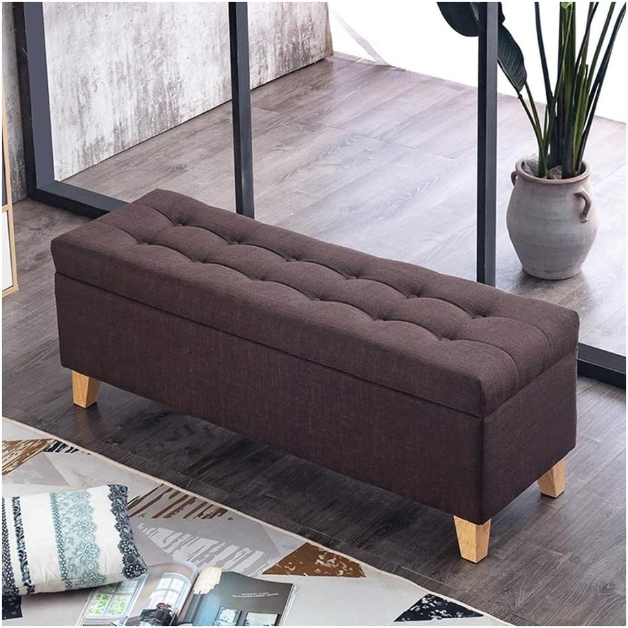 ALBBMY Pouf Poggiapiedi Pouf Puff Pieghevole Stoccaggio,Cassapanca