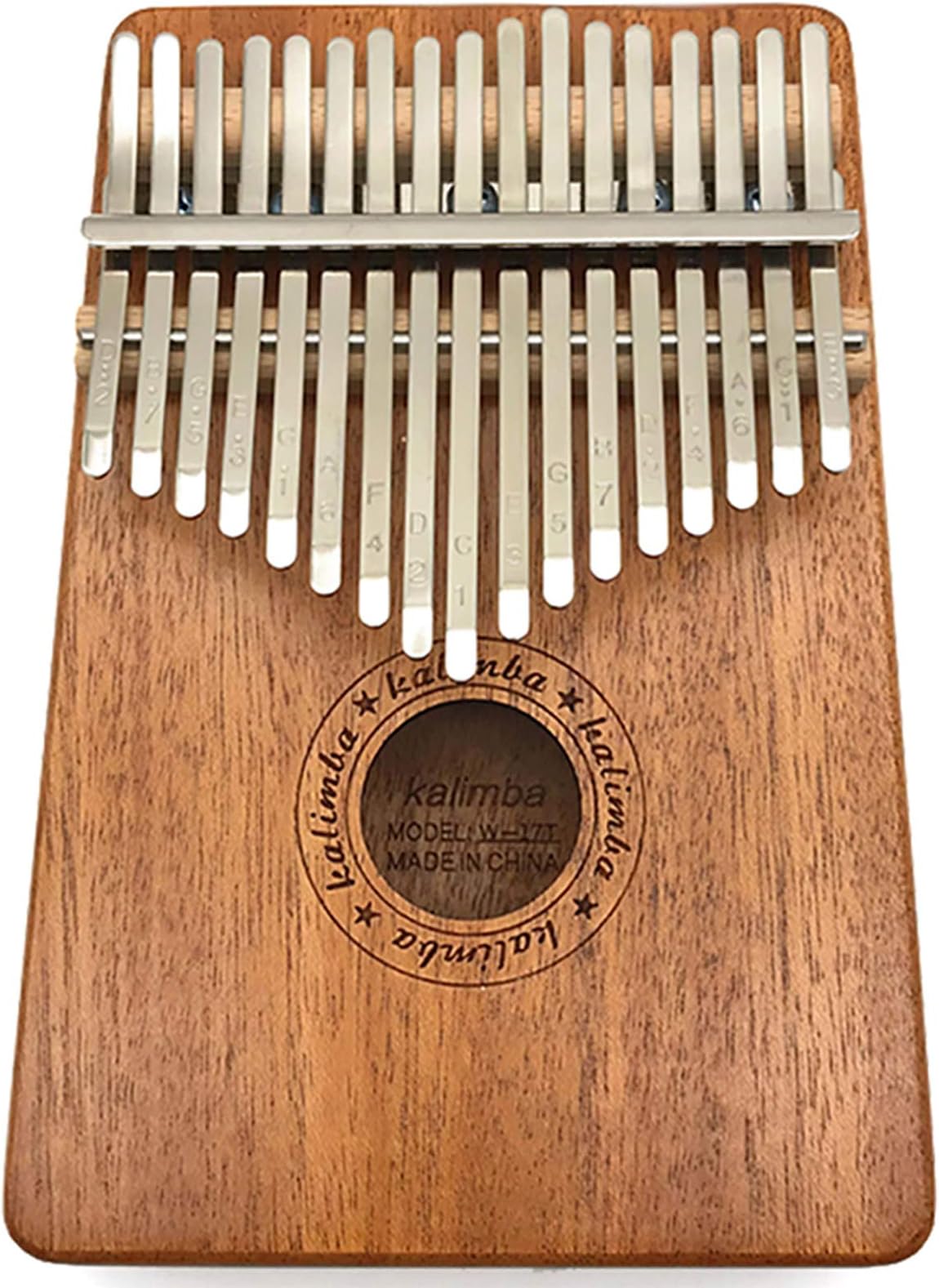 Deoukana Kalimba 17 Keys Thumb Piano with Study Instruction and Tune Hammer, Portable Mahogany Wood Finger Piano, Gift for Kids Adult Beginners Professional. (Mahogany)