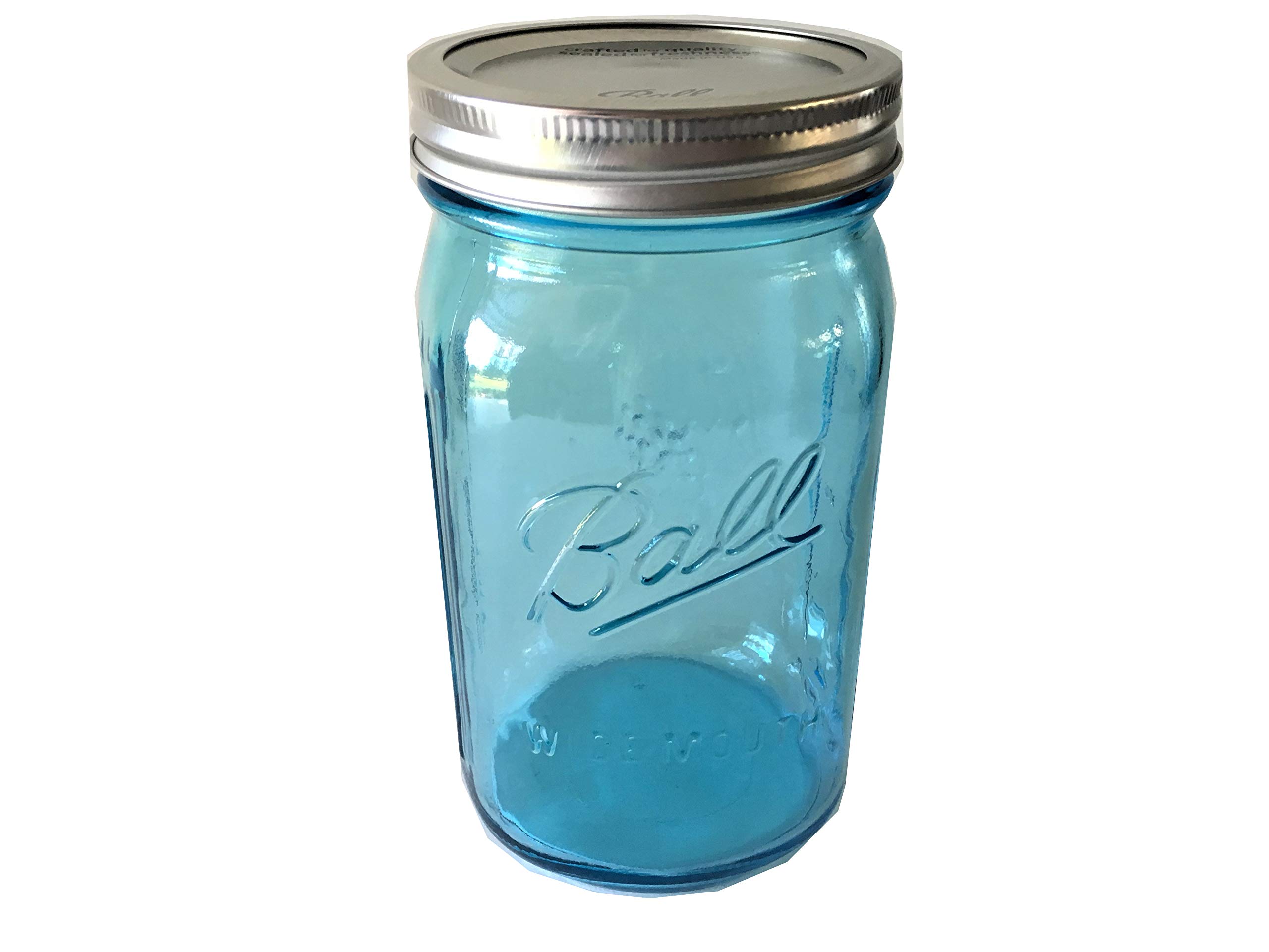 Ball Jar with Lid and Band Pick Your Size and Color (Purple, Wide