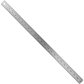 24" Stainless Steel Ruler with Non-Skid Cork Backing: 32 &amp; 64 divisions per inch