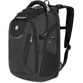 SwissGear Travel Tech Elite Laptop Backpack &ndash; Fits Laptops up to 16&rdquo; &ndash; ScanSmart TSA-Friendly Backpack with USB Port, Shoe Compartment &amp; Organizer Pockets &ndash; Heather Grey