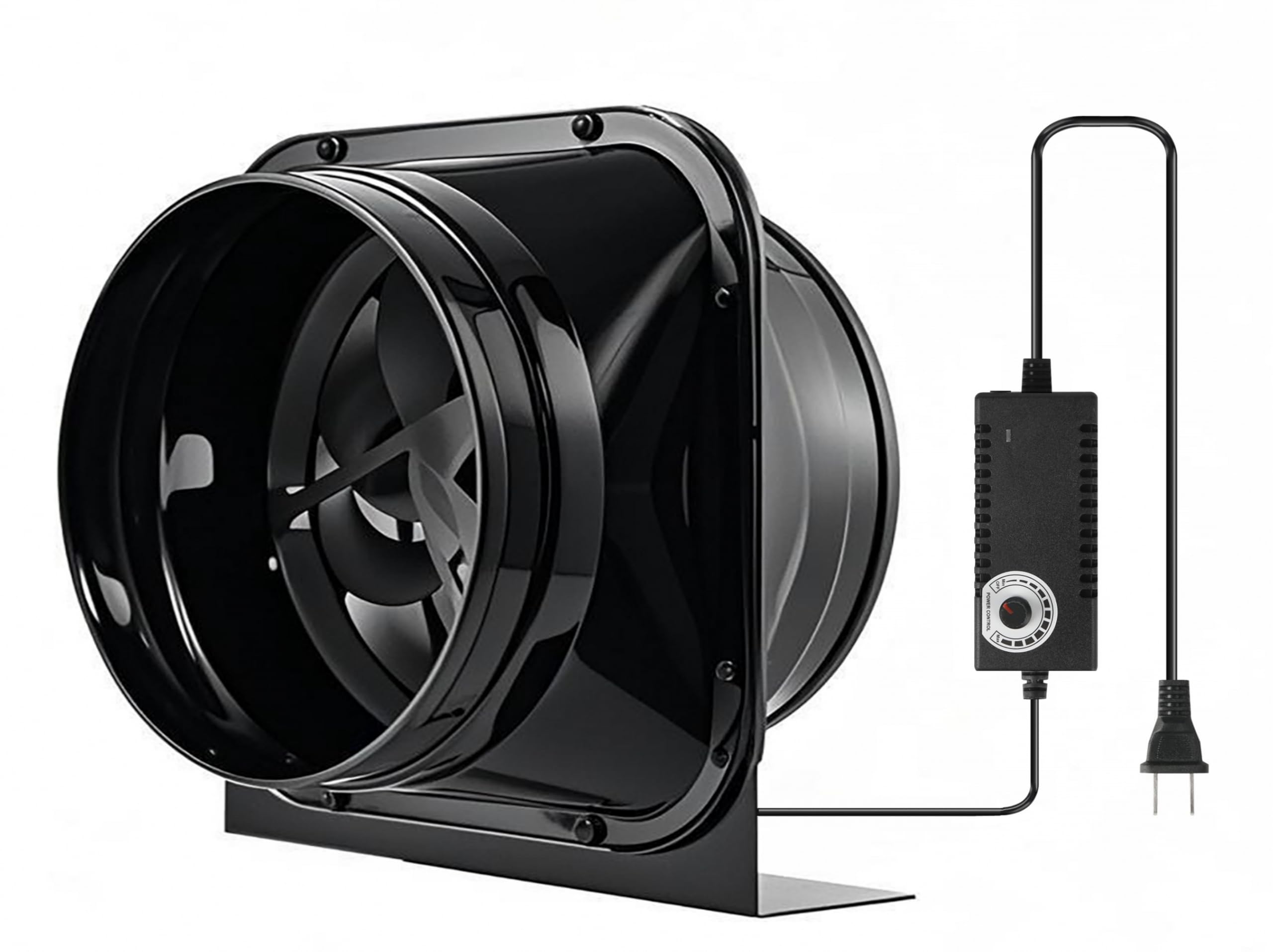 Photo 1 of 10 Inch Inline Duct Ventilation Exhaust Fan 1020CFM Duct Intake Fan High Efficiency Air Fan Quiet Copper Motor for Ducting Vents Bathroom Kitchen Grow Tents Hydroponics (10 Inch-1020 CFM)