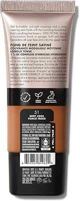 e.l.f. Soft Glam Foundation Medium Coverage 51 Deep Cool Vegan Cruelty-Free view 2