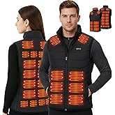 QCSJHJX Heated Vest for Men and Women 28 Heating Zones&3 Heating Levels Electric Warming Heated Jackets (No Battery Included)