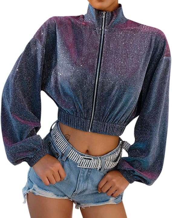 Amazon パーカー レディース Avar 春秋 スウェット セクシー短め丈 長袖 上着 トップス 薄手 トレーナー カジュアル ジャケット アウター おしゃれ 通学 通勤 スポーツ 運動 トレーナー パーカー 通販