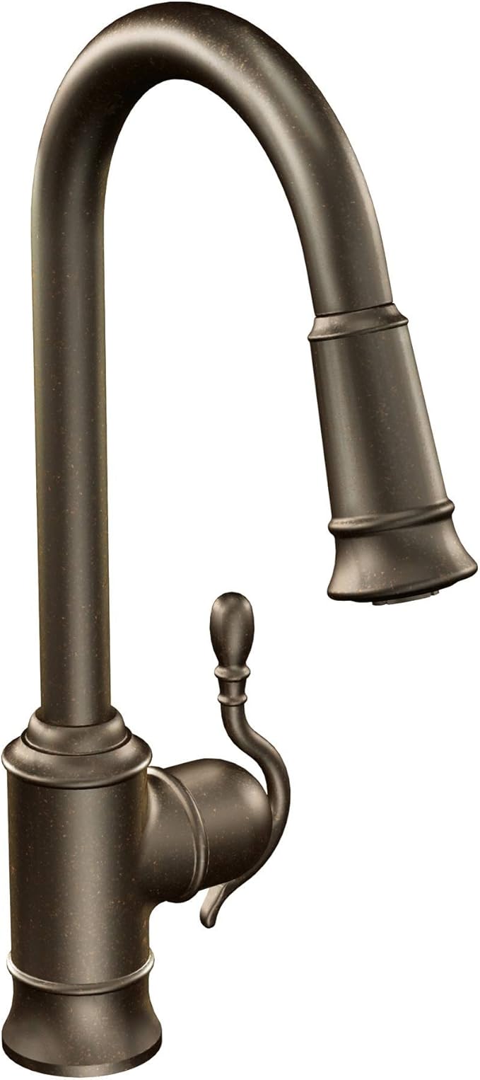 Moen 7615orb Woodmere One Handle Traditional Pulldown Kitchen