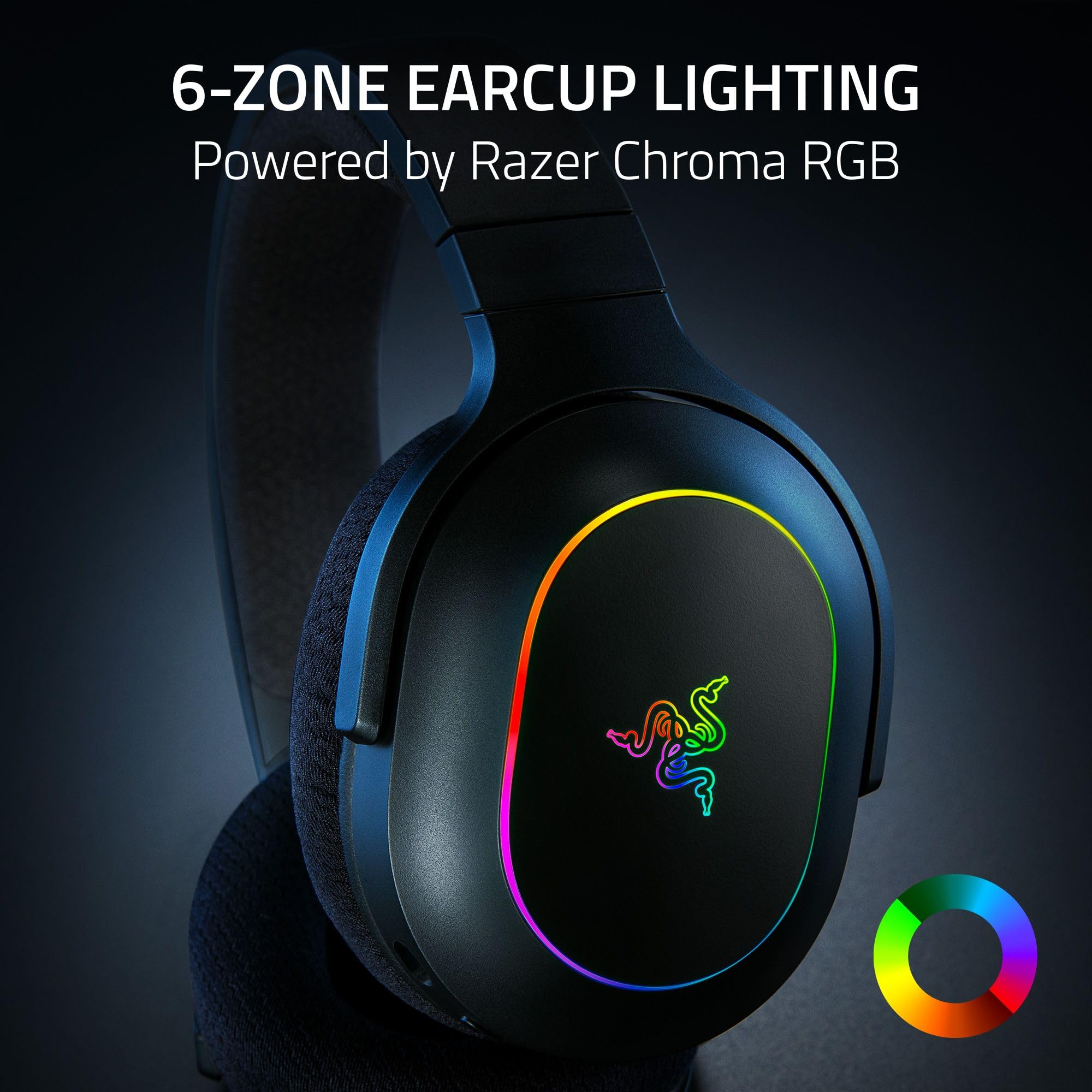 Razer Barracuda X Chroma Wireless Gaming Headset: 2.4GHz Wireless & Bluetooth - Lightweight - Chroma RGB - 40mm Drivers - Cardioid Mic - 70 Hr Battery - for PC, Mac, PS5, Switch 2, Smartphone - Black