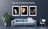 YiPinYin White 50x70cm Picture Frames Set of 3 with Mounts 40x60cm view 6