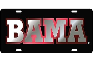 CRAFTIQUE Alabama Crimson Tide License Plate - Car/Truck Tags