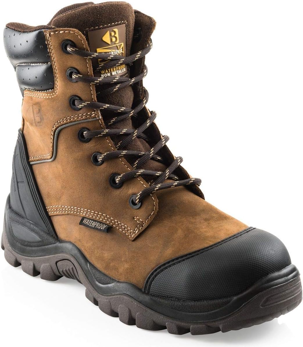 Buckler BSH008WPNM Buckshot Dark Brown Lace/Zip Safety Work Boots | UK Size 6-13