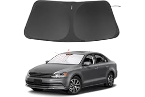 LHFLIVE Windshield Sun Shade Custom Fit for 2011-2018 Volkswagen VW Jetta Accessories Foldable Sunshade Sun Blocker Protect Car from Sun Rays & Heat Damage Keep Car Cooler