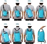 ROCK CLOUD Dry Bag 30L Waterproof Dry Sack for Kayaking Rafting Boating Black view 3