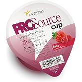 Medtrition ProSource Cup, 20g Complete Liquid Protein in 2 oz Ready-to-Drink Cup, Berry Flavor, Clear Liquid Diet, Oral or Syringe Use, Supports Wound Healing, Dysphagia &amp; Post-Surgery Recovery