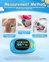 HealthTree Kids Fingertip Pulse Oximeter OLED Display 2XAAA Batteries view 4