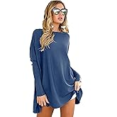 LIYOHON Oversized T Shirts for Women Tunic Tops to Wear with Leggings Long Sleeve Fall Sweaters Dressy Tops