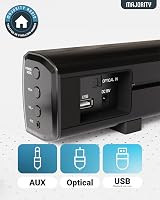 MAJORITY Bowfell Bluetooth Sound Bar 50W 2.0 TV Soundbar with Remote view 5