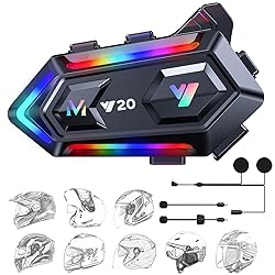 FEYA Motorcycle Helmet Speakers with 16-Types RGB