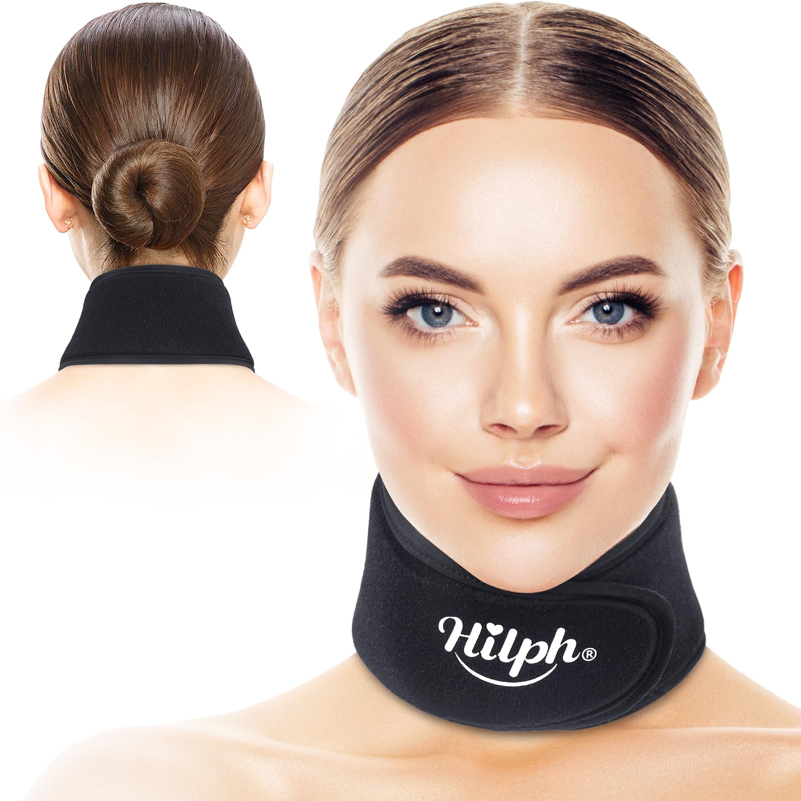 Photo 1 of Hilph Neck Ice Pack Wrap Cervical Pain & Cooling, Throat Ice Pack for Tonsillectomy & Thyroidectomy? Adjustable Gel Cold Pack Cold Compress for Surgery Recovery, Hot Flash, Menopause, Black