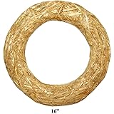 Afloral Natural Straw Wreath Fall Decoration - 16"