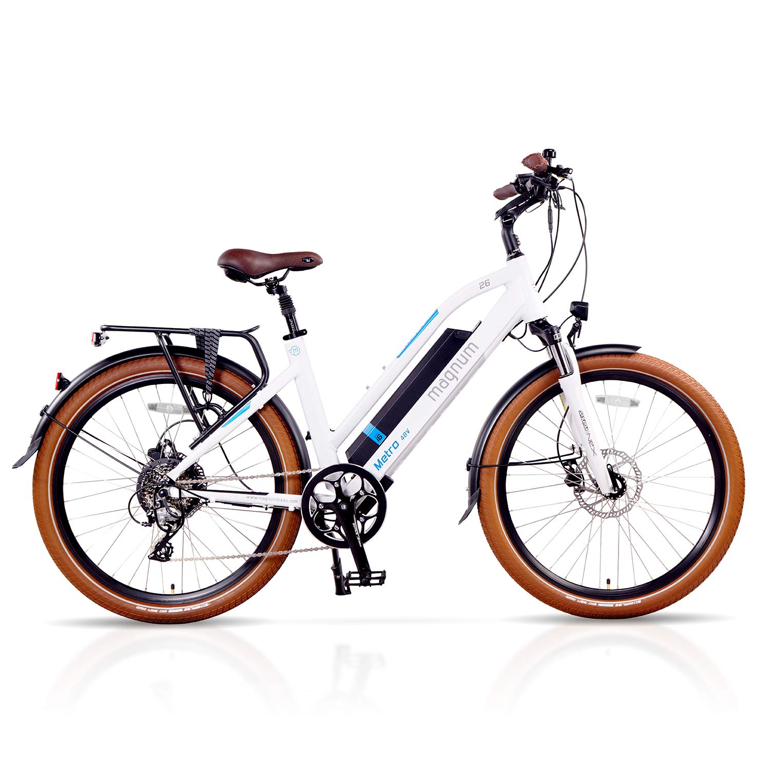 Magnum Metro Low Step Premium Electric Hybrid Bike 500W Motor, Large