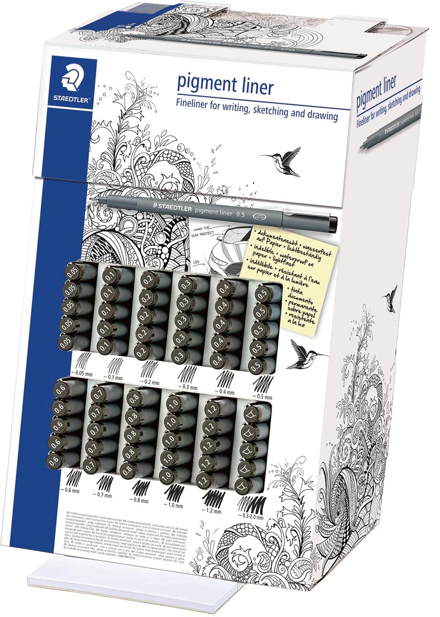 STAEDTLER 308 CA60 Fineliner Pigment Liner 60 Display