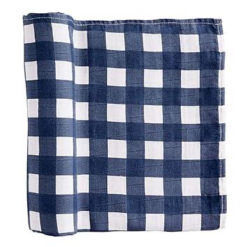 navy muslin swaddle