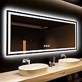 ROOMTEC 55 x 36 Inches LED Bathroom Mirror with