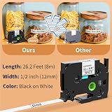 Suminey 12mm TZe-231 Label Tape 5 Pack Black on White Laminated for Brother PT view 8