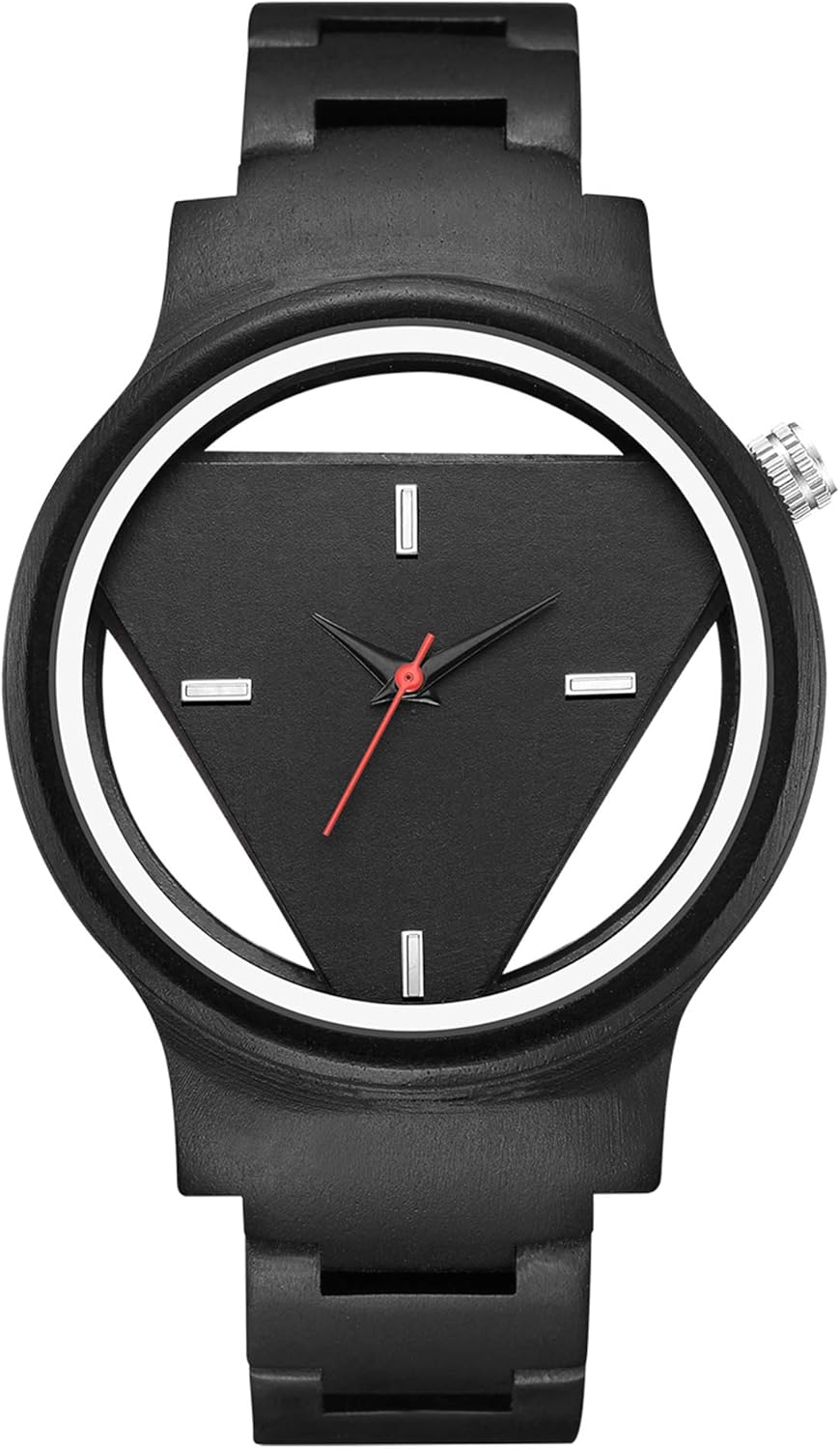 Men's Wooden Watches Inverted Triangle Wood Watch for Mens Lightweight