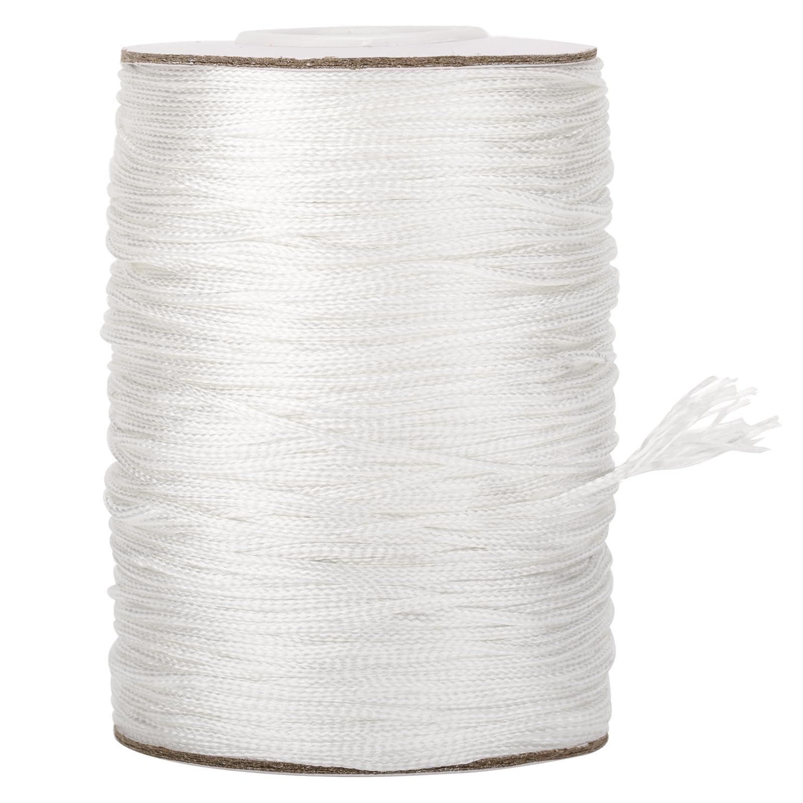 G2PLUS 1.5mm White Nylon Cord String, 100m Satin Braided, No-elastic Roman Blind Cord for Jewelry Making, Necklace, Bracelets and Beading (S02933)