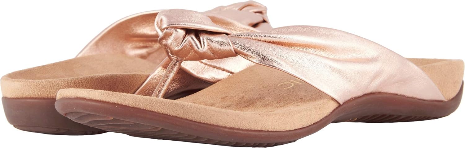 vionic rose gold flip flops