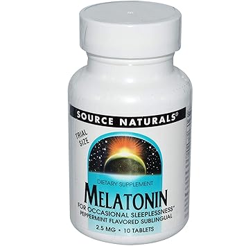Source Naturals Sleep Science Melatonin 2.5mg Peppermint Flavor Promotes Restful Sleep and Relaxation - Supports