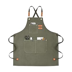 OUNLEN Chef Apron for Men Women Canvas Aprons with