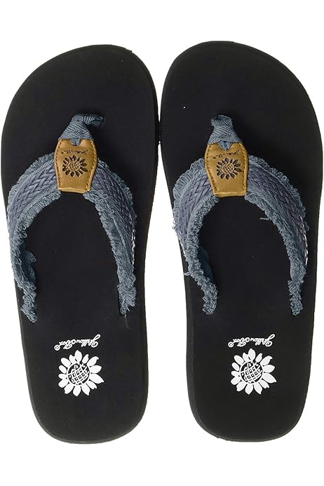 orange yellow box flip flops