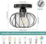 FRIDEKO HOME Modern Ceiling Lights Black Crystal LED Mini Chandelier view 6