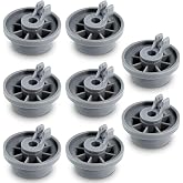 8 Packs 165314 Dishwasher Wheels Lower Rack Fit for Bo-sch Ken-more | Dishwasher Wheels Replaces Dish Rack Part Number 420198 AP2802428 PS3439123 by AMI PARTS